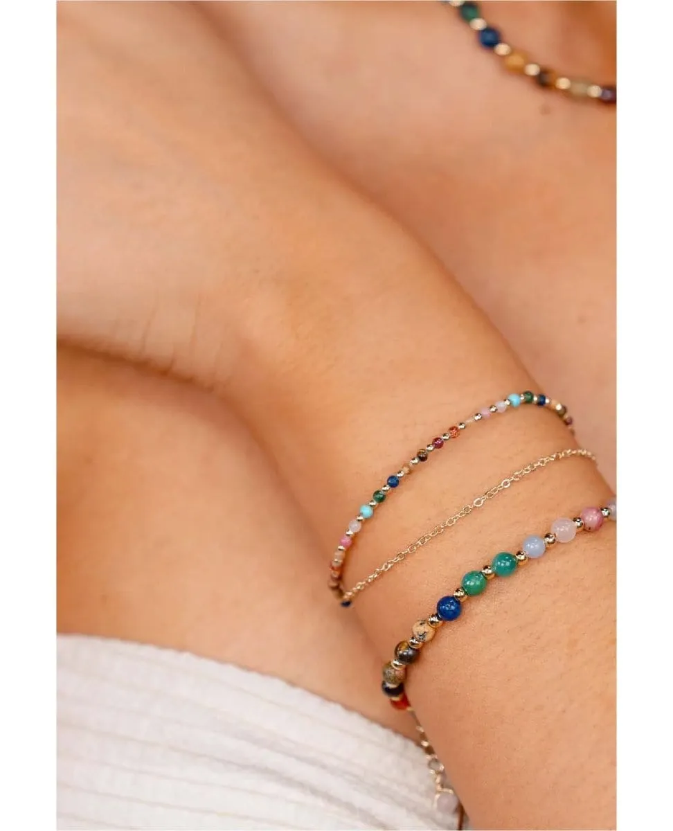 Master Healer Beaded Healing 4mm Bracelet in Gold