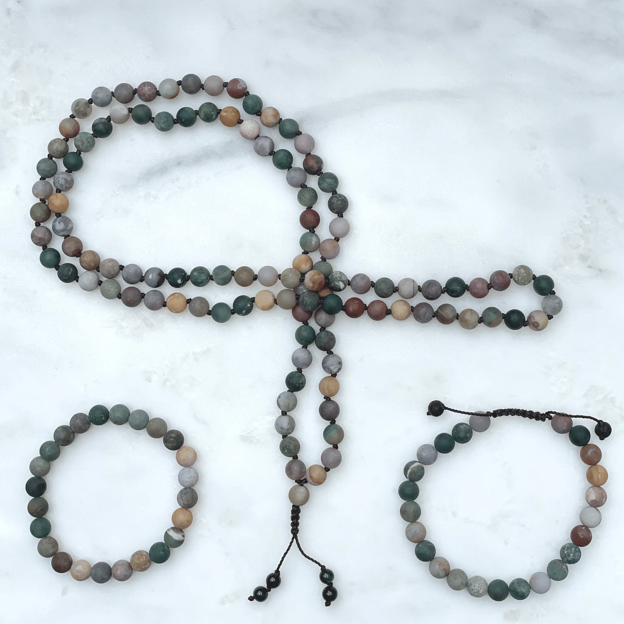Matte Indian Agate Bracelet