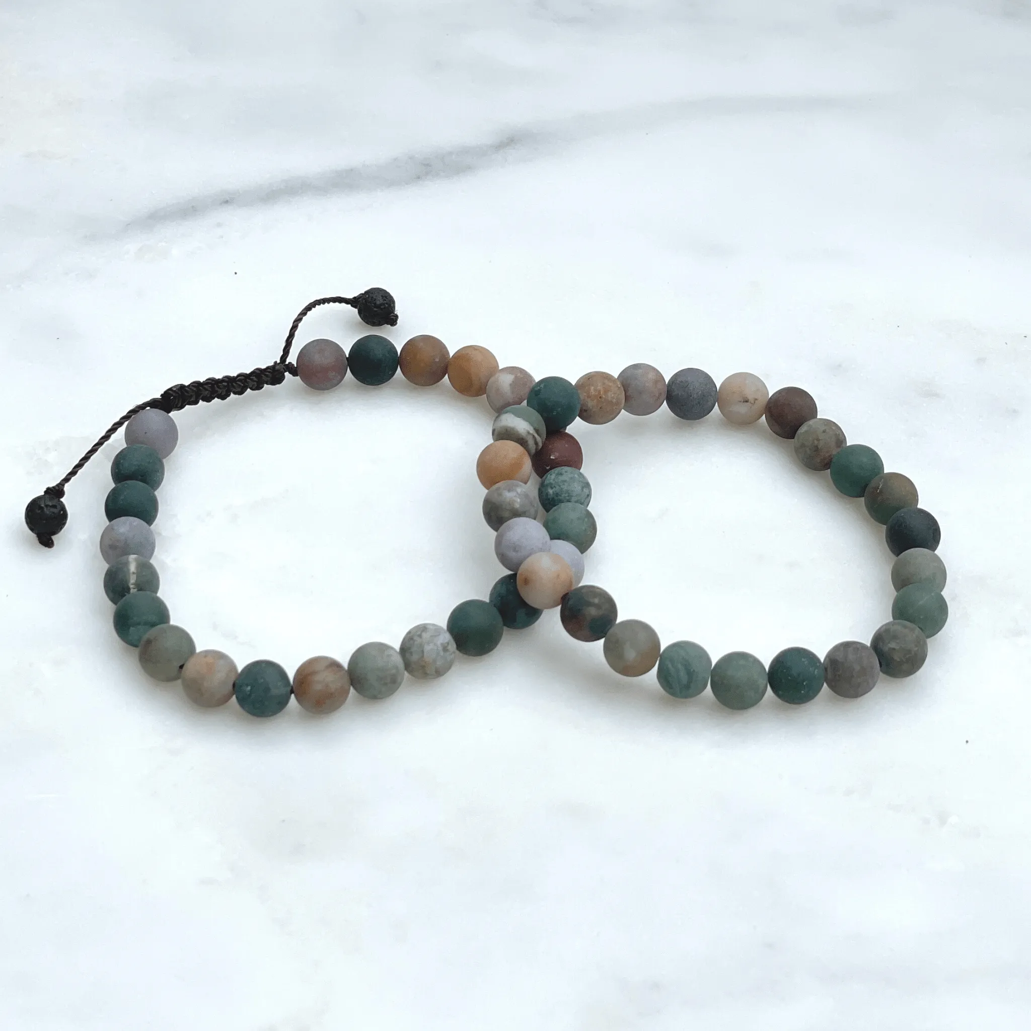 Matte Indian Agate Bracelet