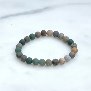 Matte Indian Agate Bracelet