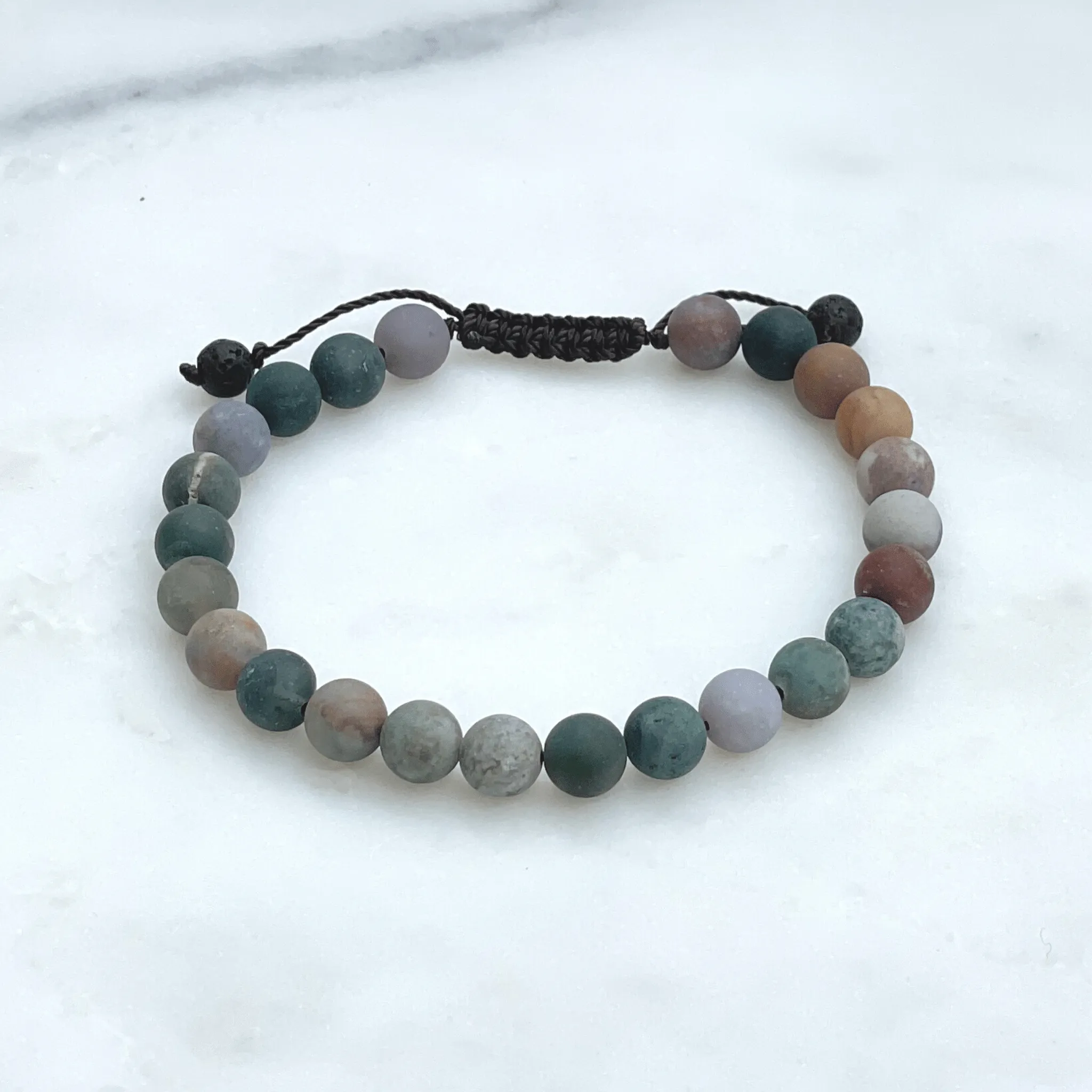 Matte Indian Agate Bracelet
