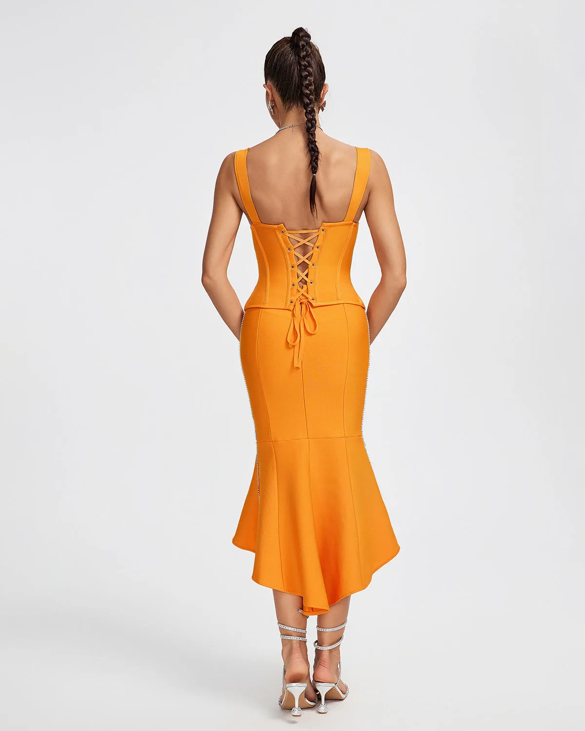 Mermaid Crystal Chain Midi Bandage Set