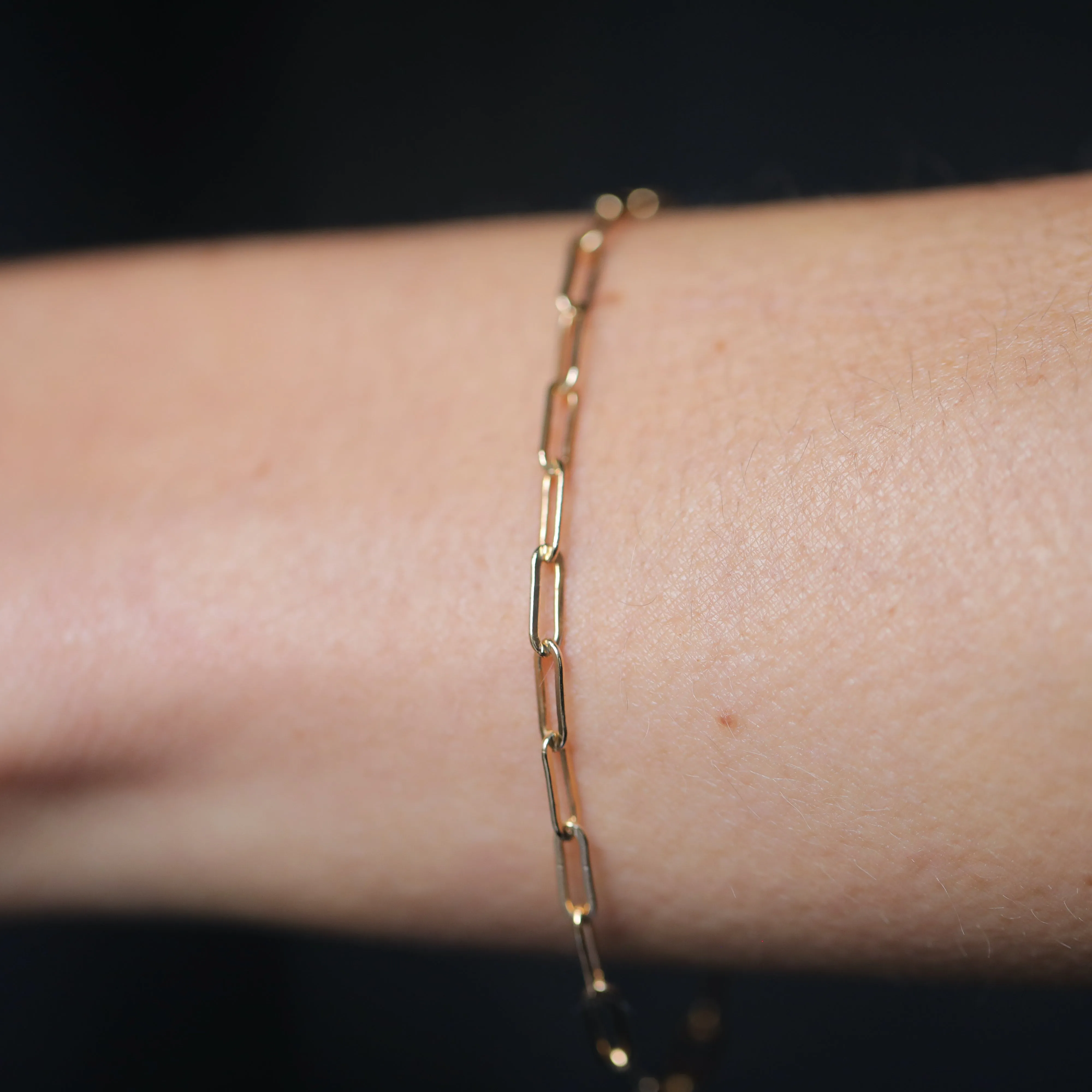Micro Rectangle Chain Bracelet - 14K Gold Filled