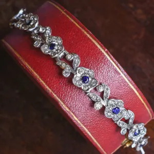 Mid Century Paste Floral Rivière Bracelet