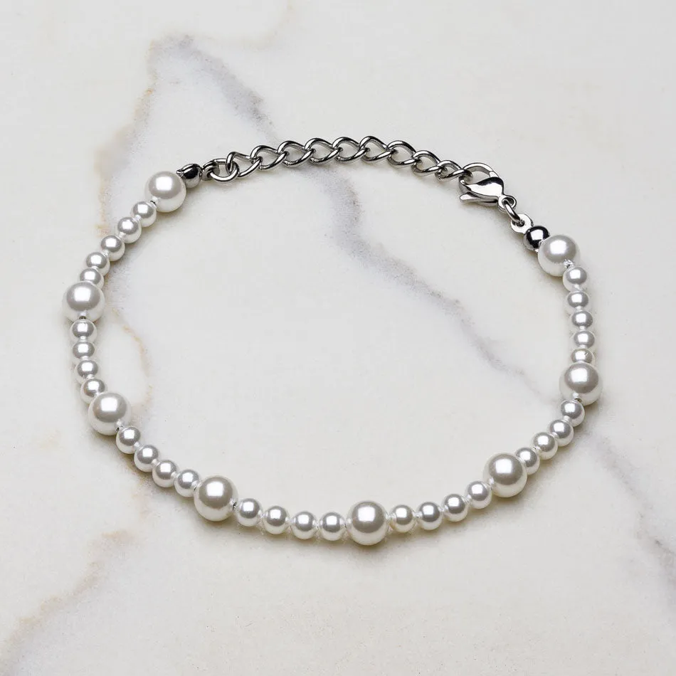 Minimal Real Pearl Bracelet