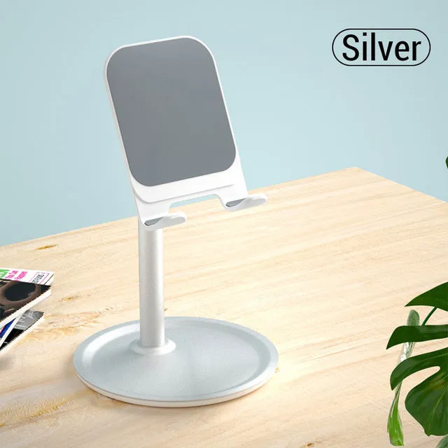 Mobile Phone Holder Stand Cell Phone Tablet Universal Desk Holder for iPhone X 8 7 Samsung Desktop Phone Holder Accessories black