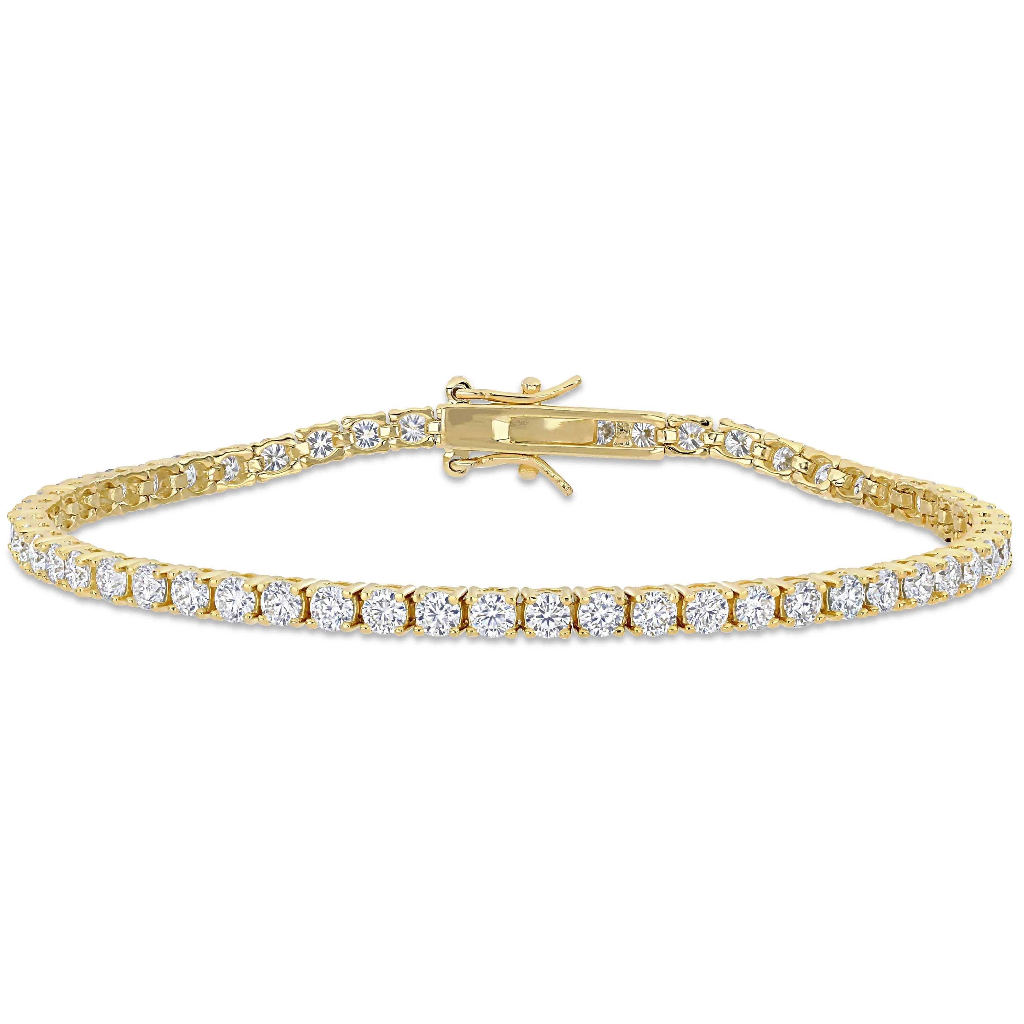 Moissanite Yellow Silver Tennis Bracelet