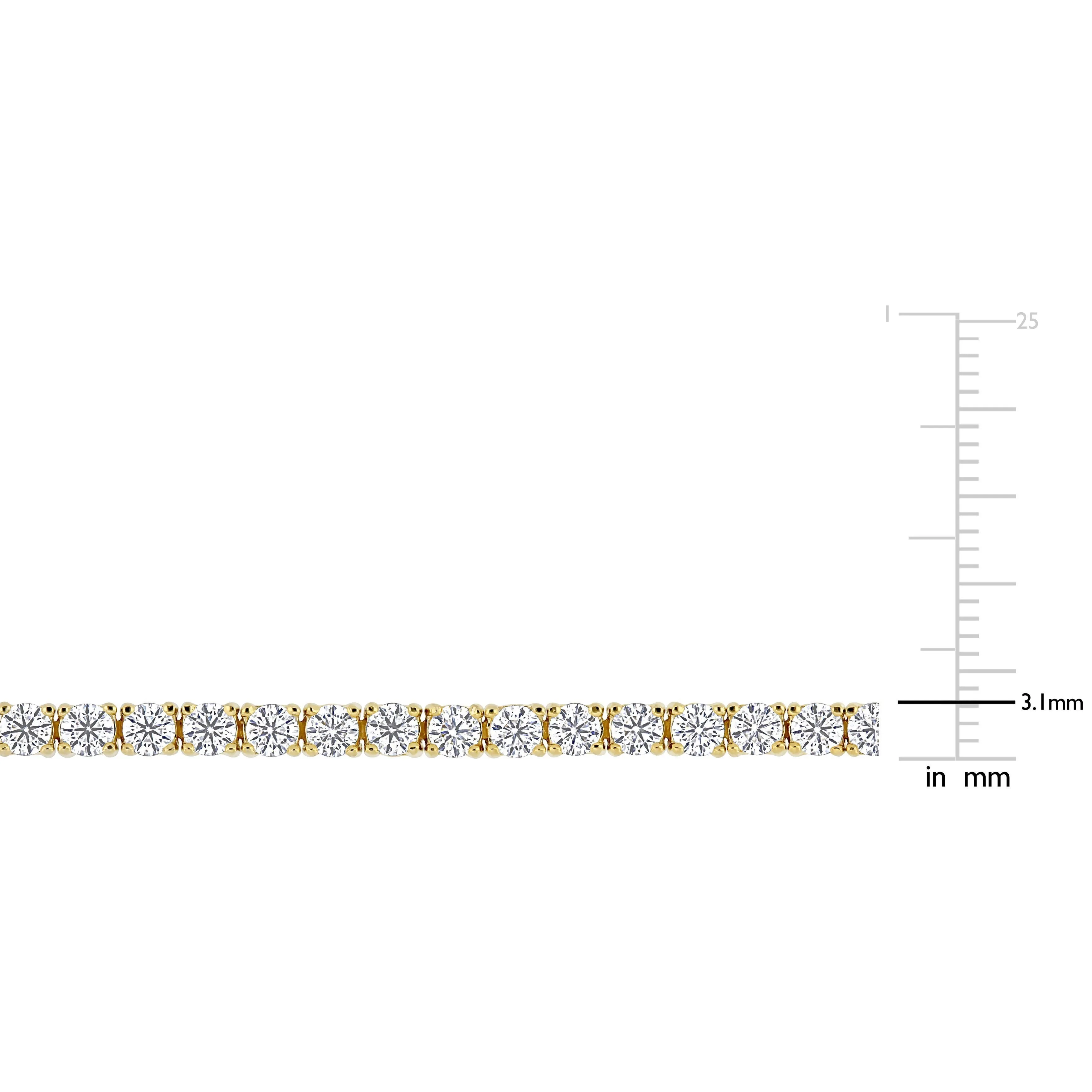 Moissanite Yellow Silver Tennis Bracelet