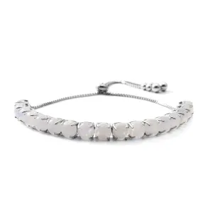 Moonstone 925 Sterling Silver Tennis Bracelet Jewelry
