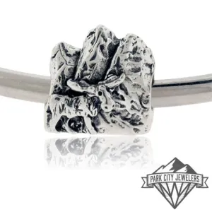 Mountain and Moose Bracelet Bead