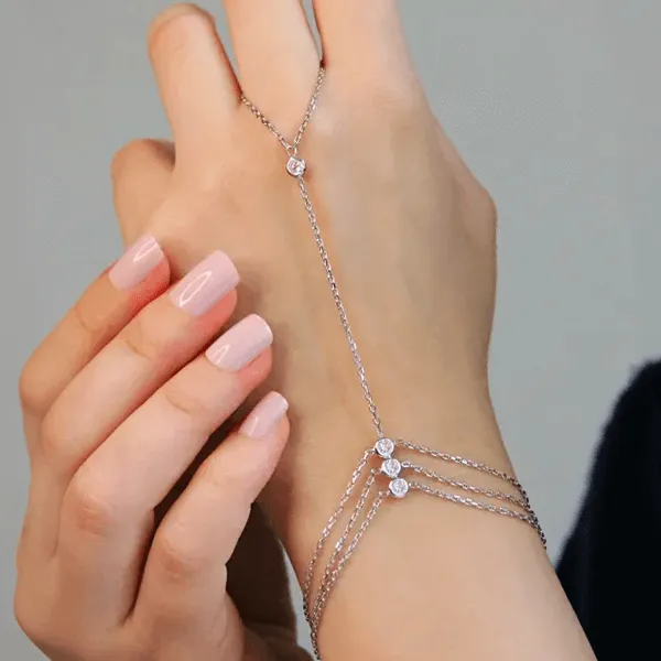 Multi-Chain Shahmeran 925 Silver Slave Bracelet