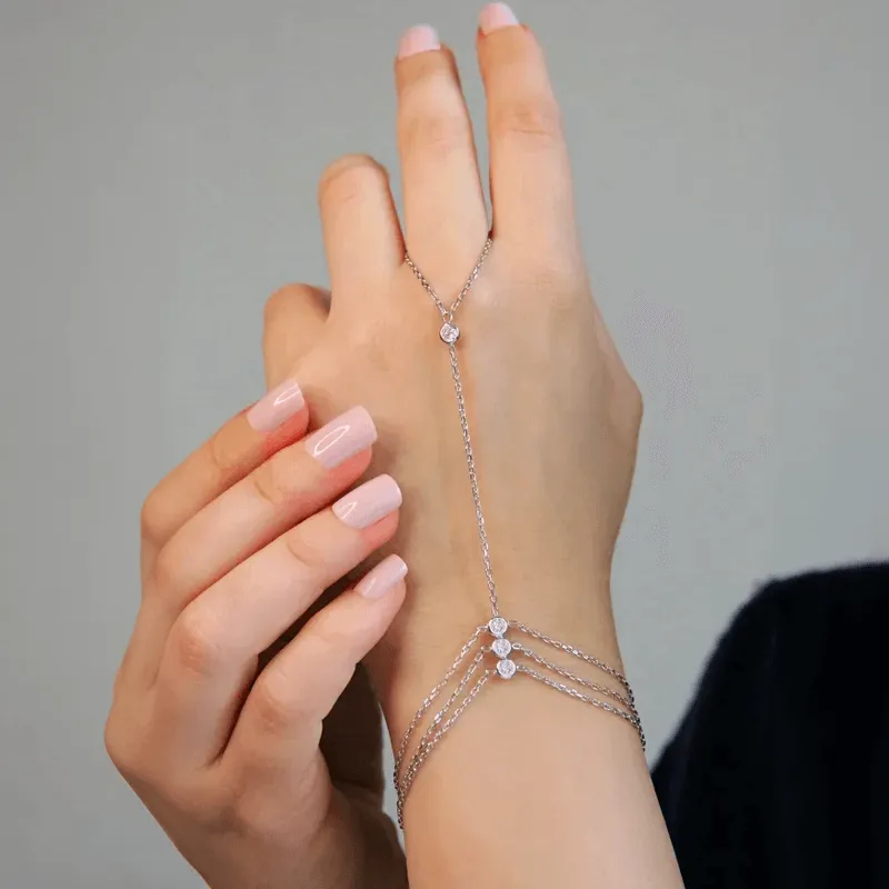 Multi-Chain Shahmeran 925 Silver Slave Bracelet