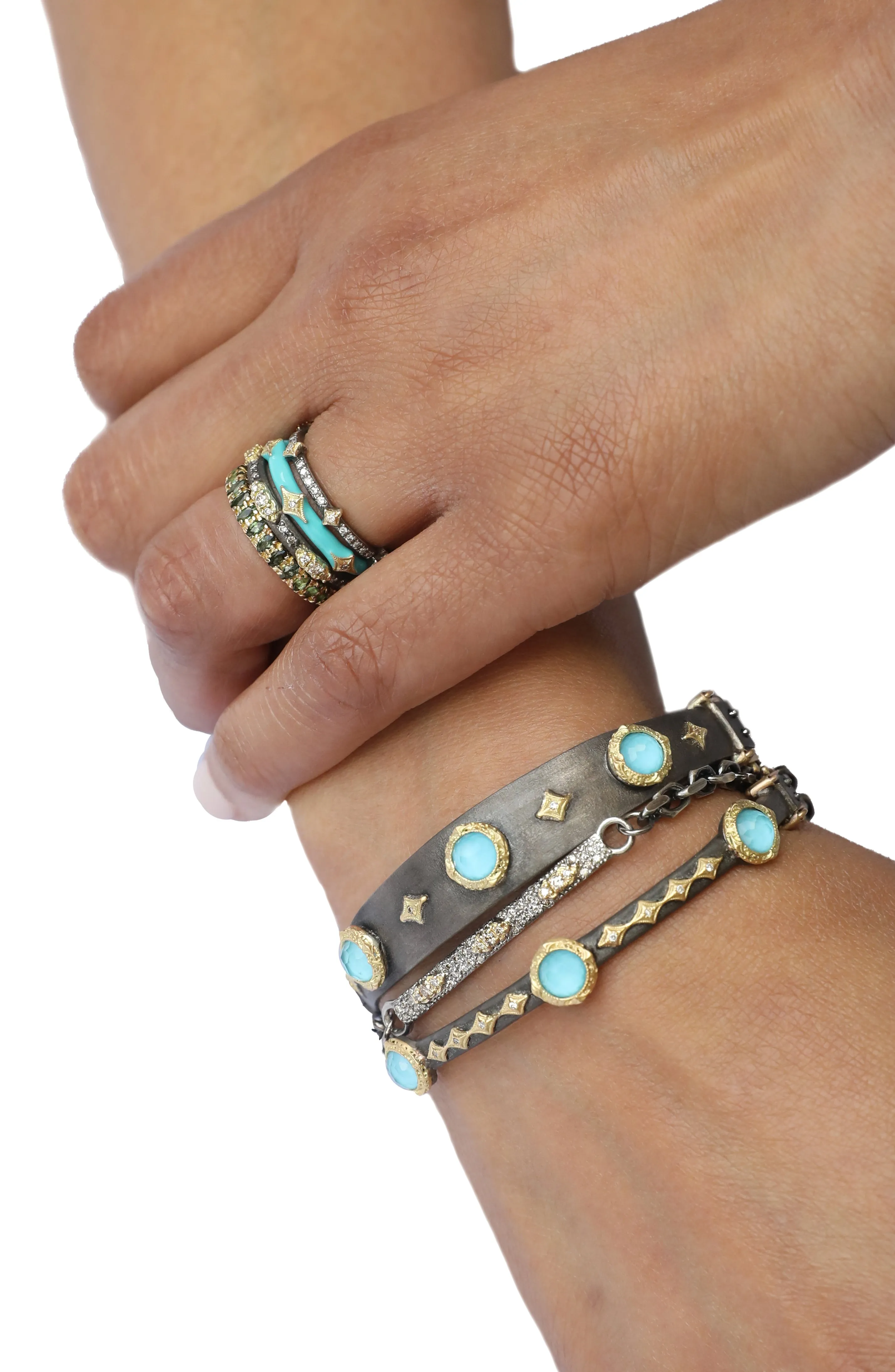 Multi-Stone Crivelli Huggie Bracelet
