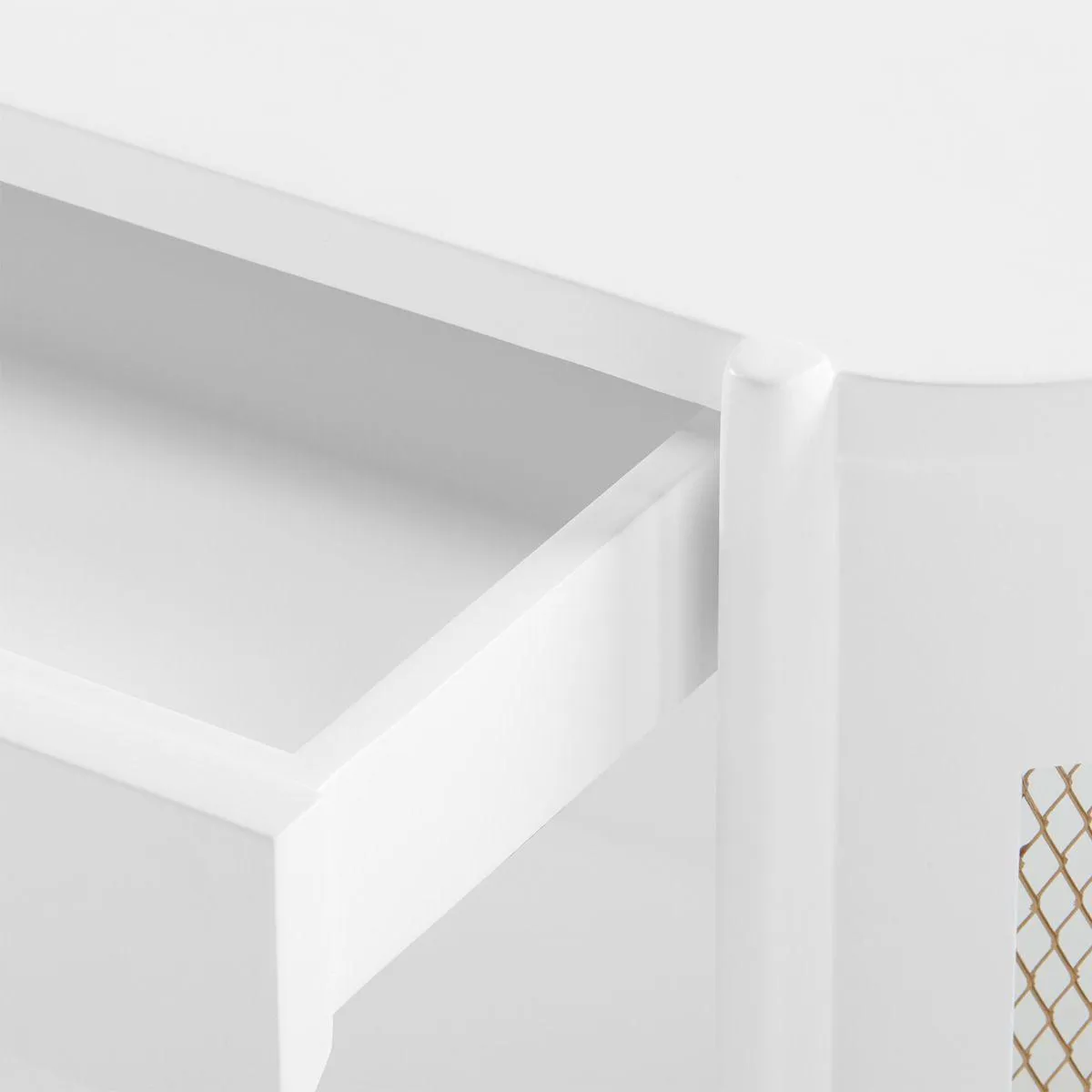 Nadia 1-Drawer Side Table / Vanilla