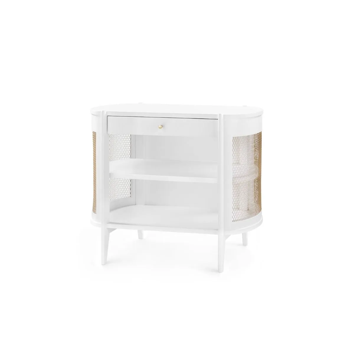 Nadia 1-Drawer Side Table / Vanilla