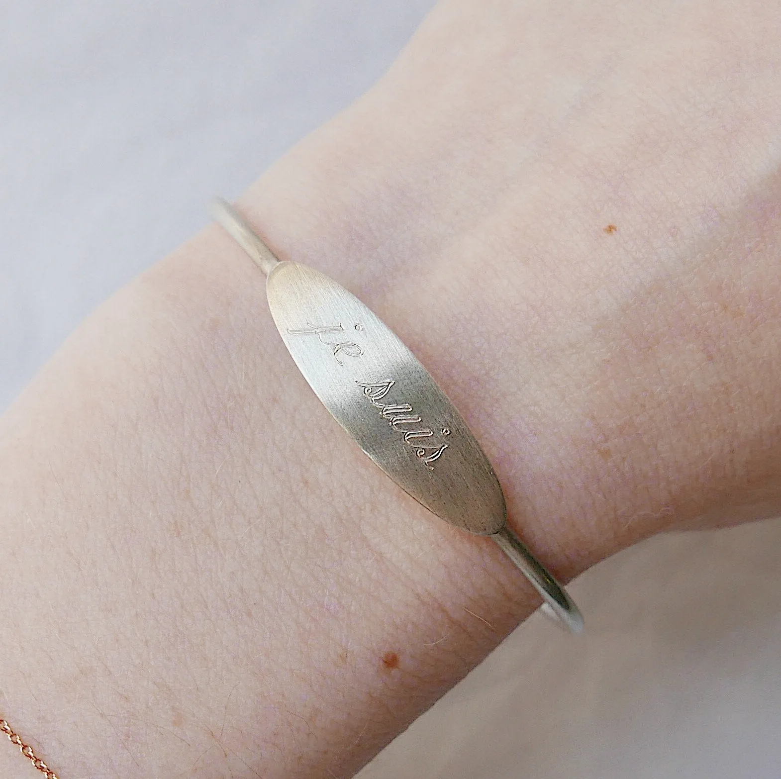 Nameplate Cuff Bracelet
