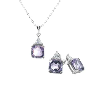 Natural Amethyst Jewelry Set
