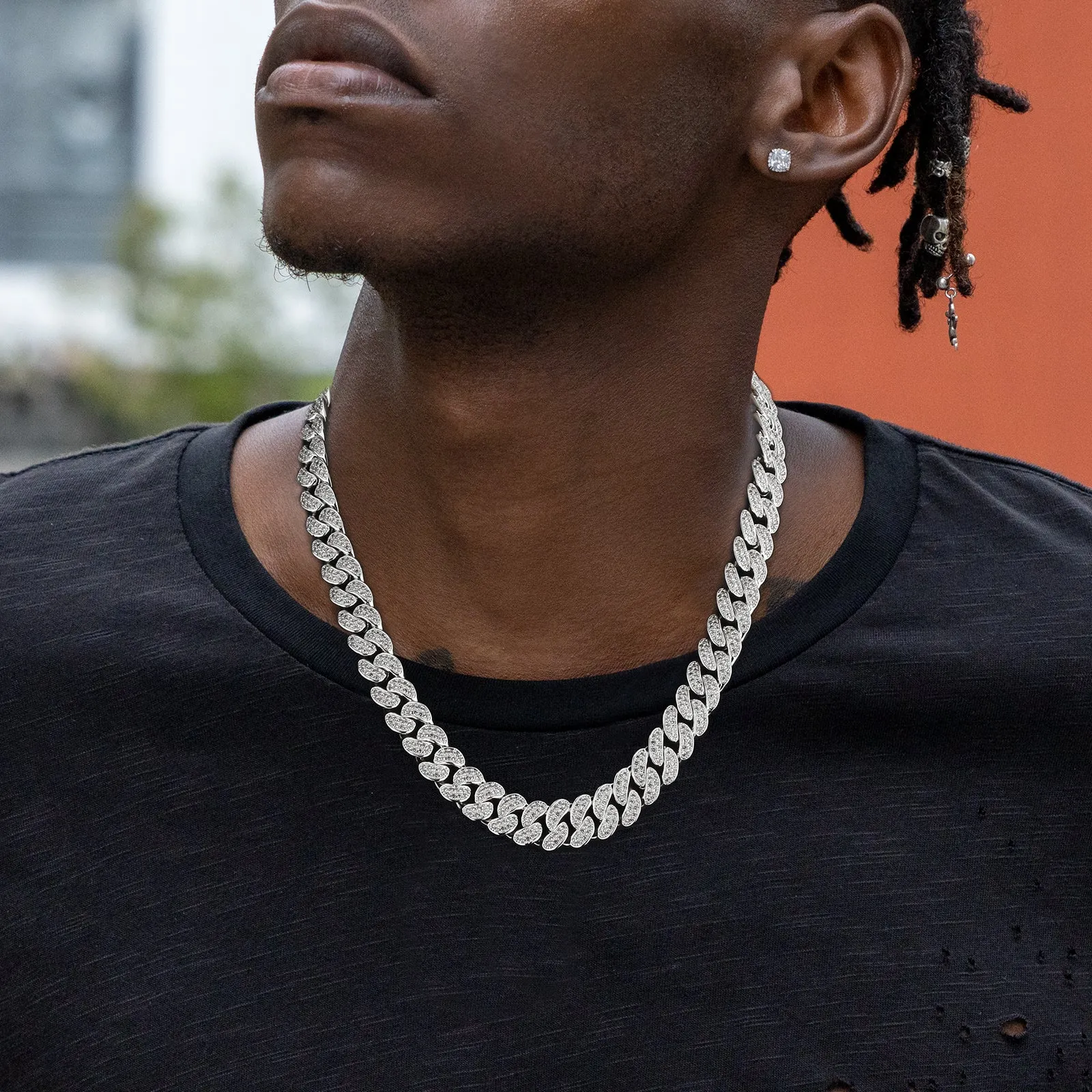 【NEW】12mm Iced Out diamond Cuban Link Chain 0325 KRKC