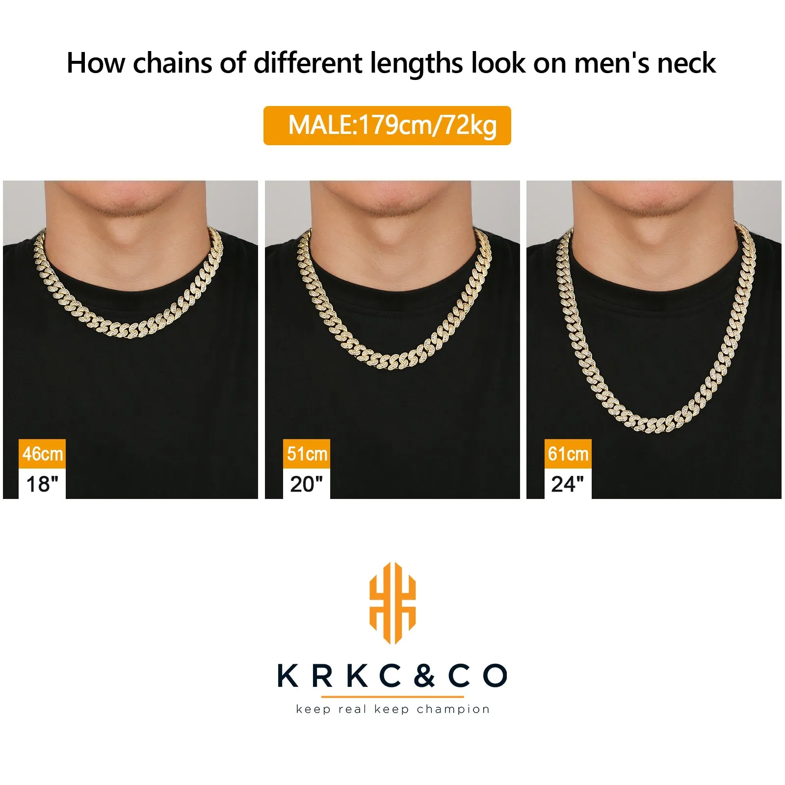 【NEW】12mm Iced Out diamond Cuban Link Chain 0325 KRKC