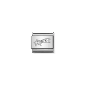 Nomination Composable Link Shooting Star, Cubic Zirconia, Silver