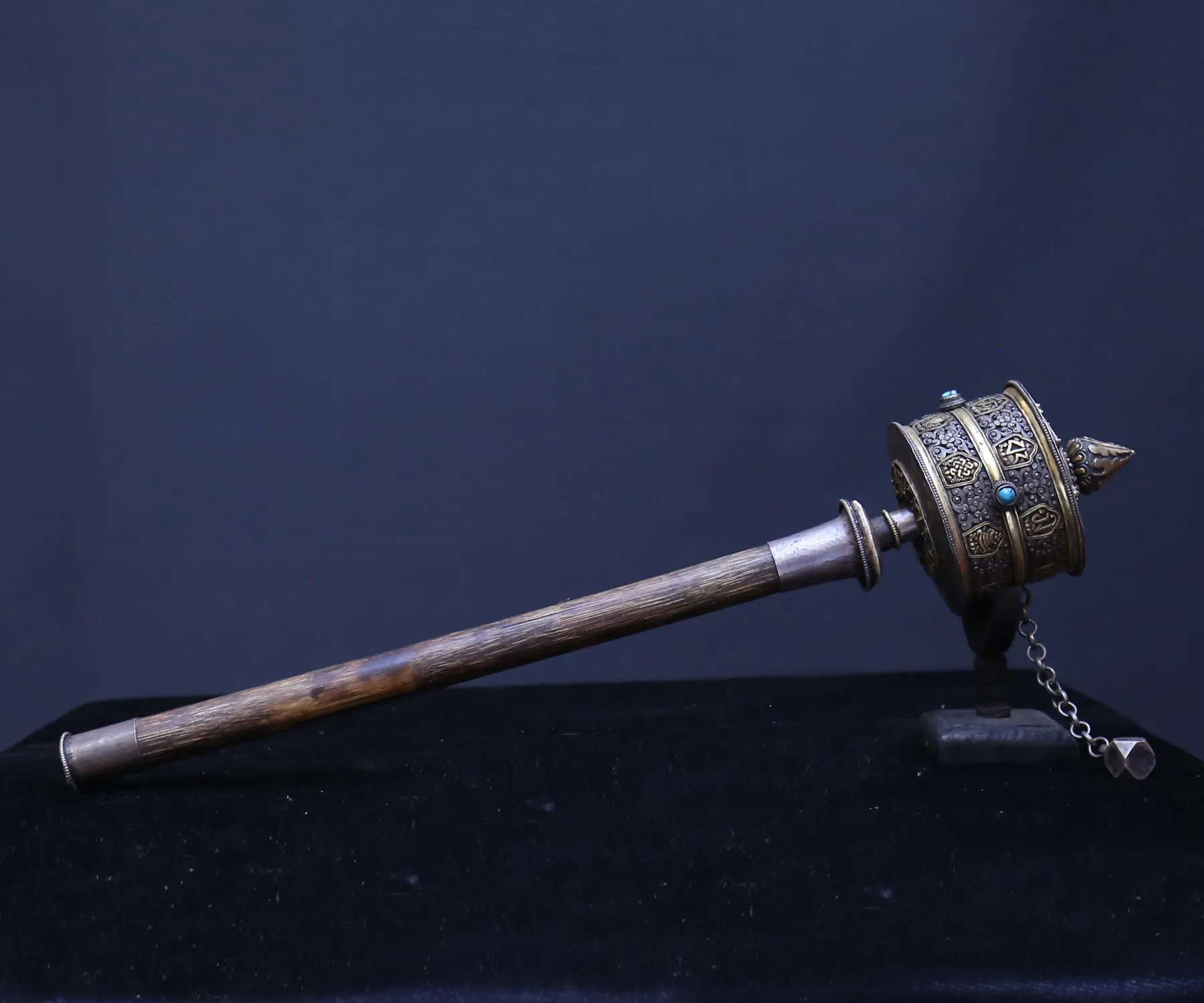 OLD TIBETAN PRAYER WHEEL