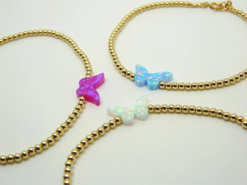 Opal Butterfly Bracelet – A Delicate Beauty