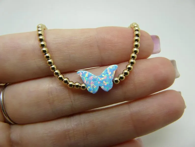Opal Butterfly Bracelet – A Delicate Beauty