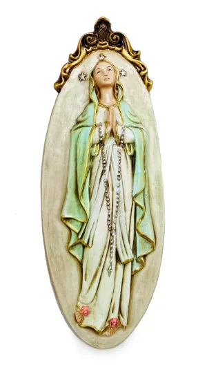 Our Lady of Rosary Plaque - 17 in.