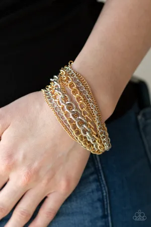 Paparazzi Metallic Horizon Bracelet Gold