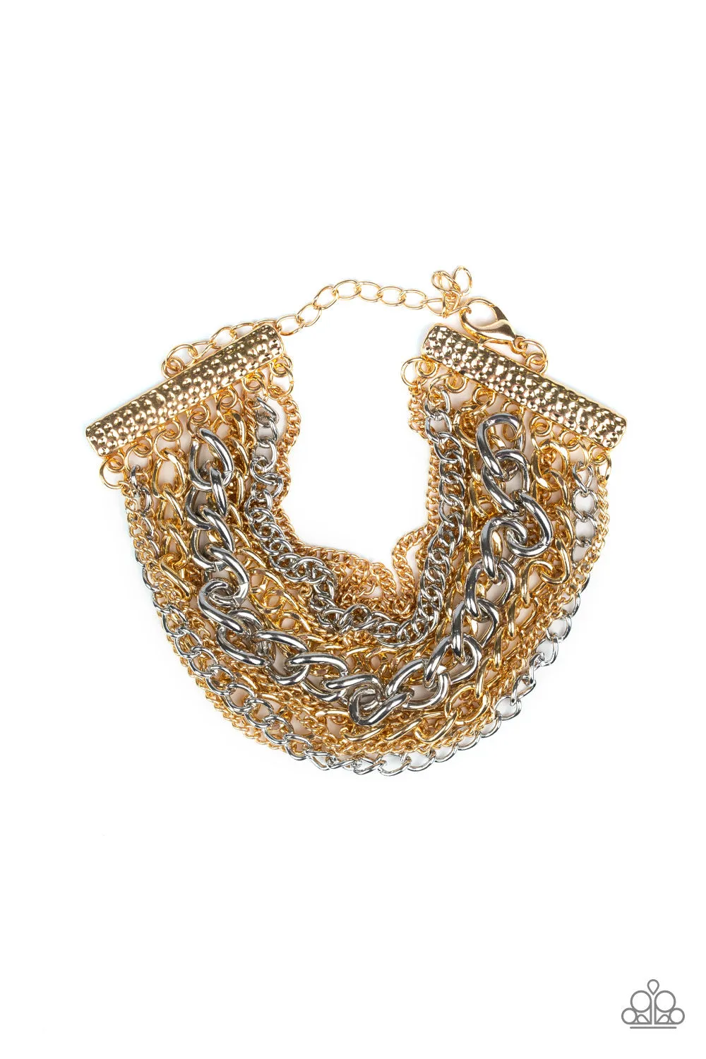 Paparazzi Metallic Horizon Bracelet Gold