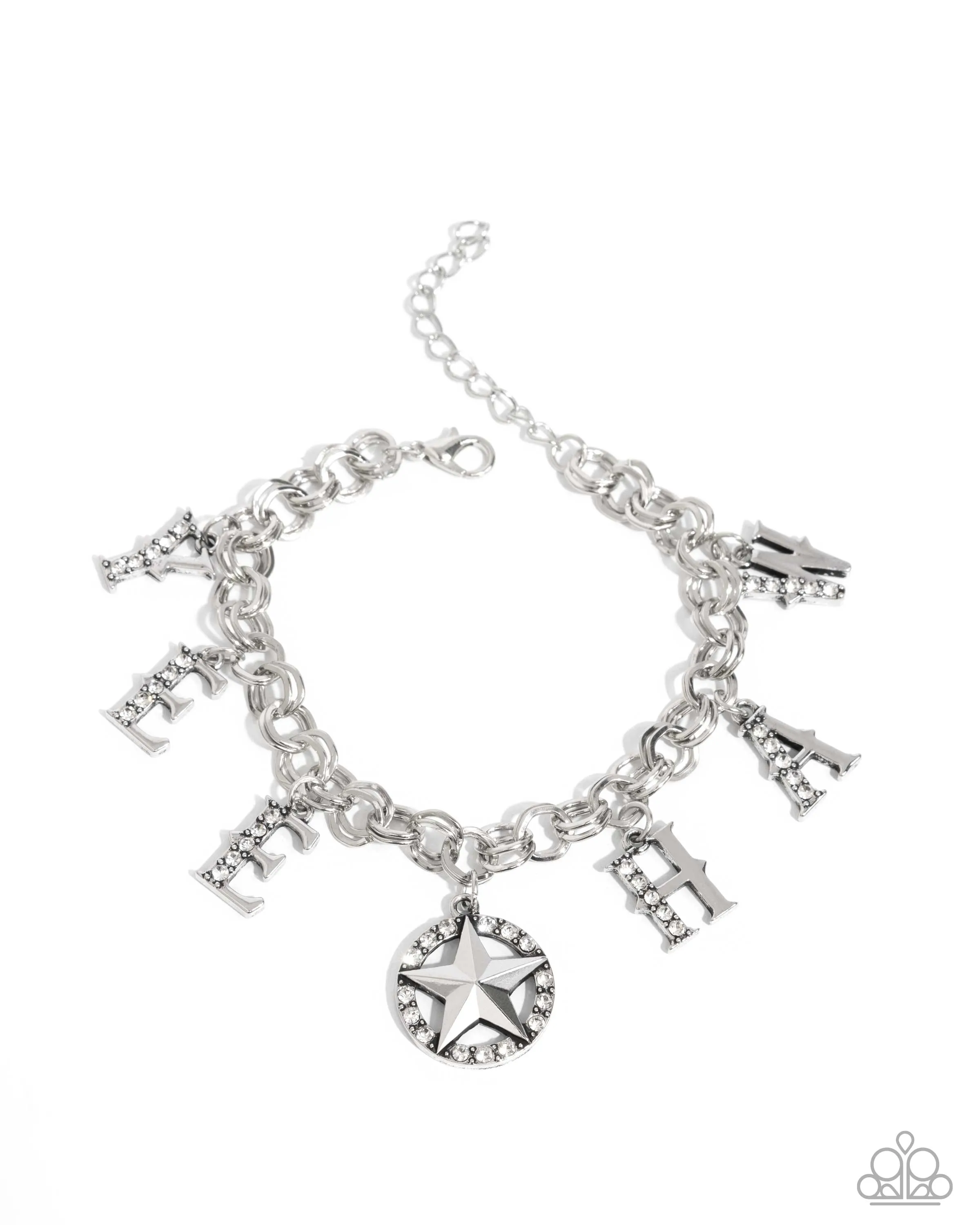 Paparazzi Yeehaw Yell - White Bracelet (2024 November Life Of The Party)