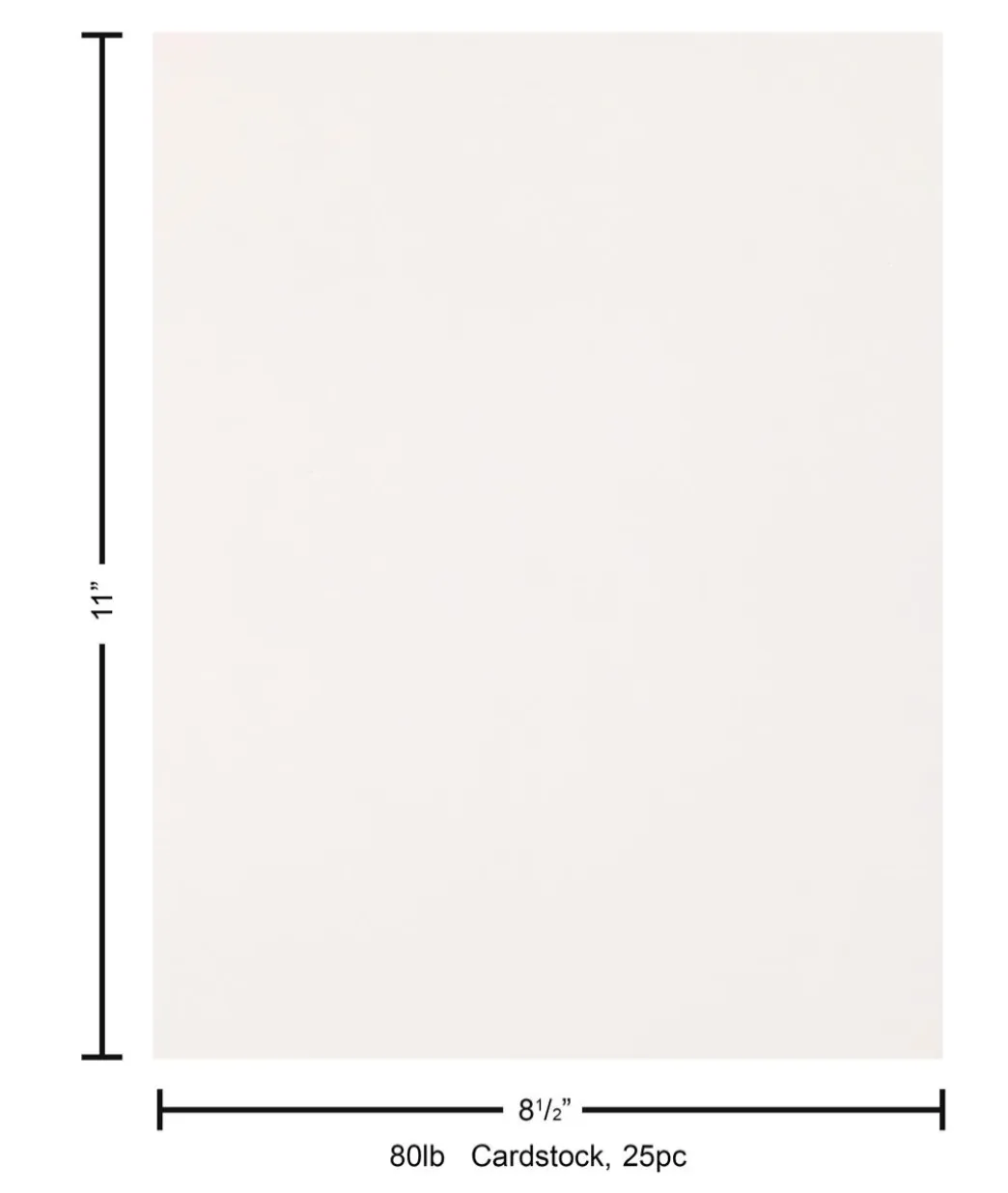 Paper Accents 8.5x11 Matte White Smooth 80lb. Cardstock