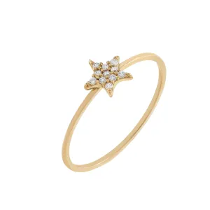 Pavé Star Ring 14K