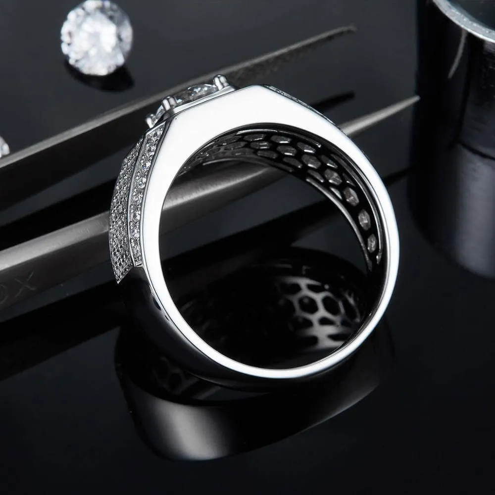Pave Set Brilliant Diamond Men's Diamond Ring