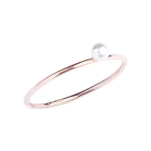 Pearl Stacking Ring in Rose Gold