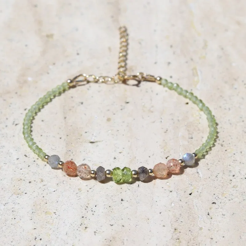 Peridot & Sunstone Luxury Bracelet