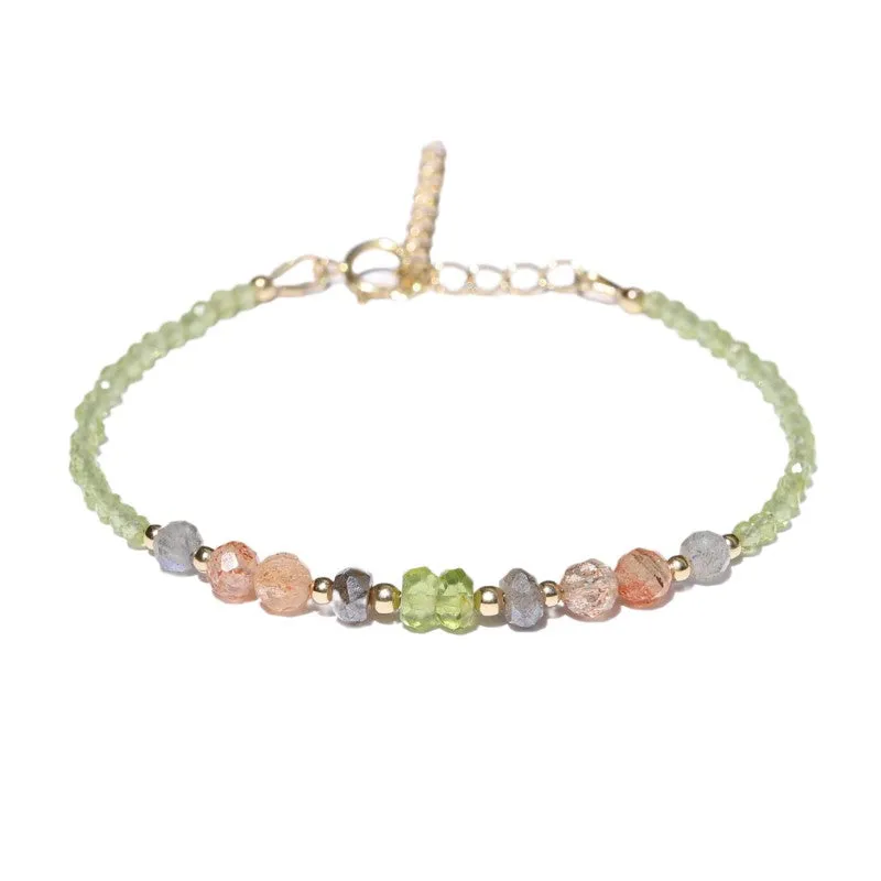 Peridot & Sunstone Luxury Bracelet