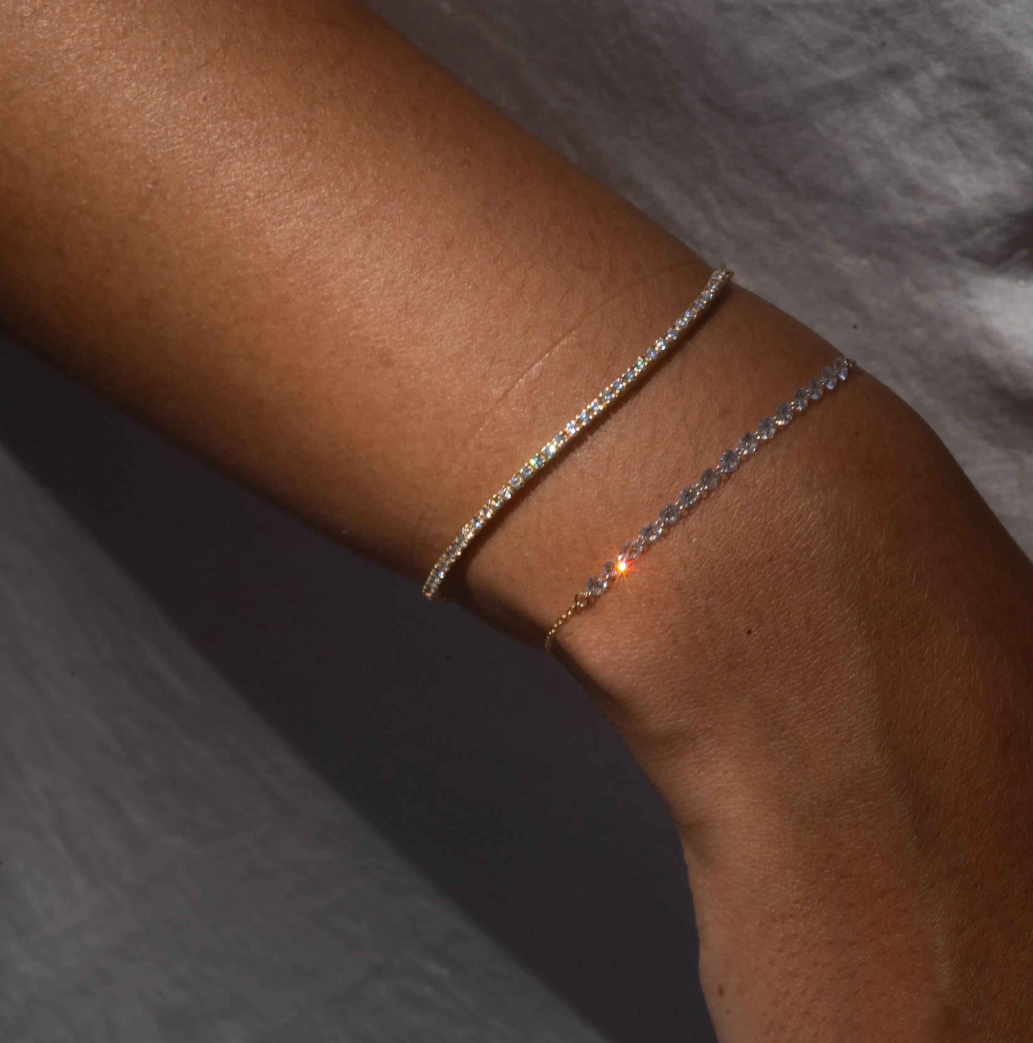 Petite Pierced Tennis Bracelet