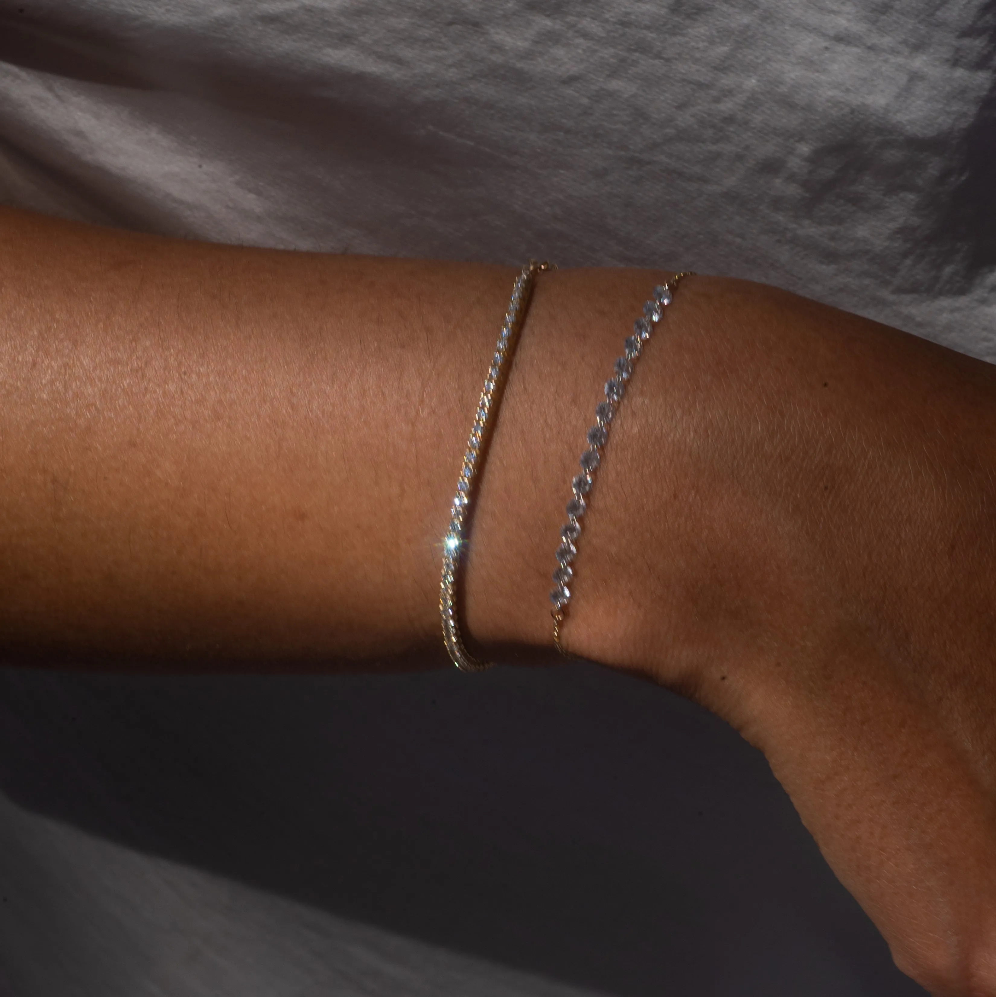 Petite Pierced Tennis Bracelet
