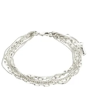 Pilgrim Lilly Silver Fine Layered Bracelet