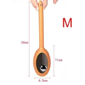 Plug Anal Silicone Perle bâton Ball Gold M