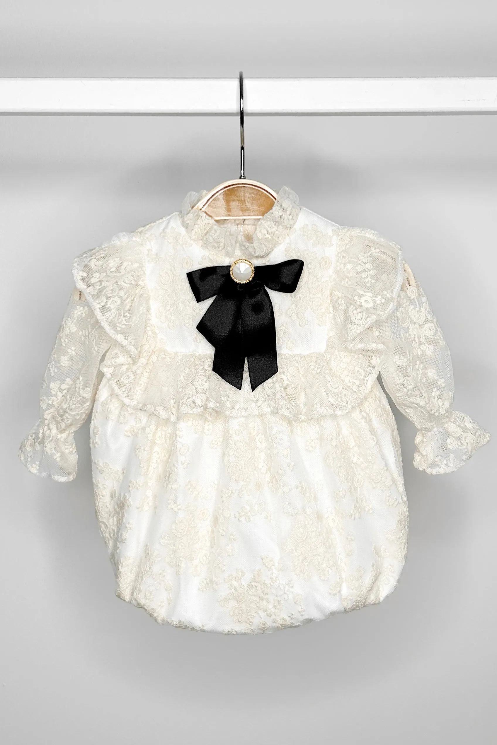 "Anouska" Cream Lace Romper