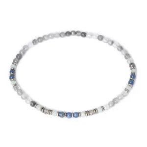 "Calm" Kyanite and Quartz Crystal Anklet