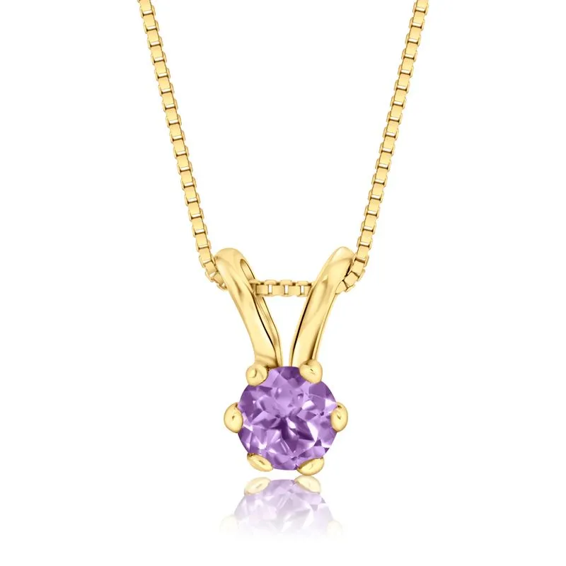 Rabbit pendant with Amethyst stone 4 mm
