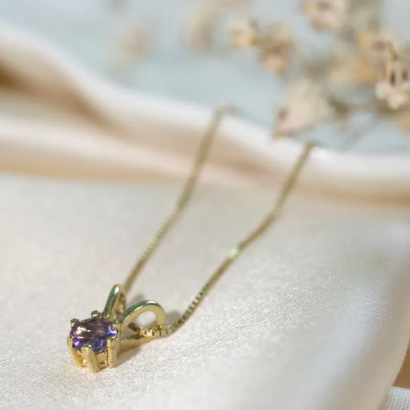 Rabbit pendant with Amethyst stone 4 mm