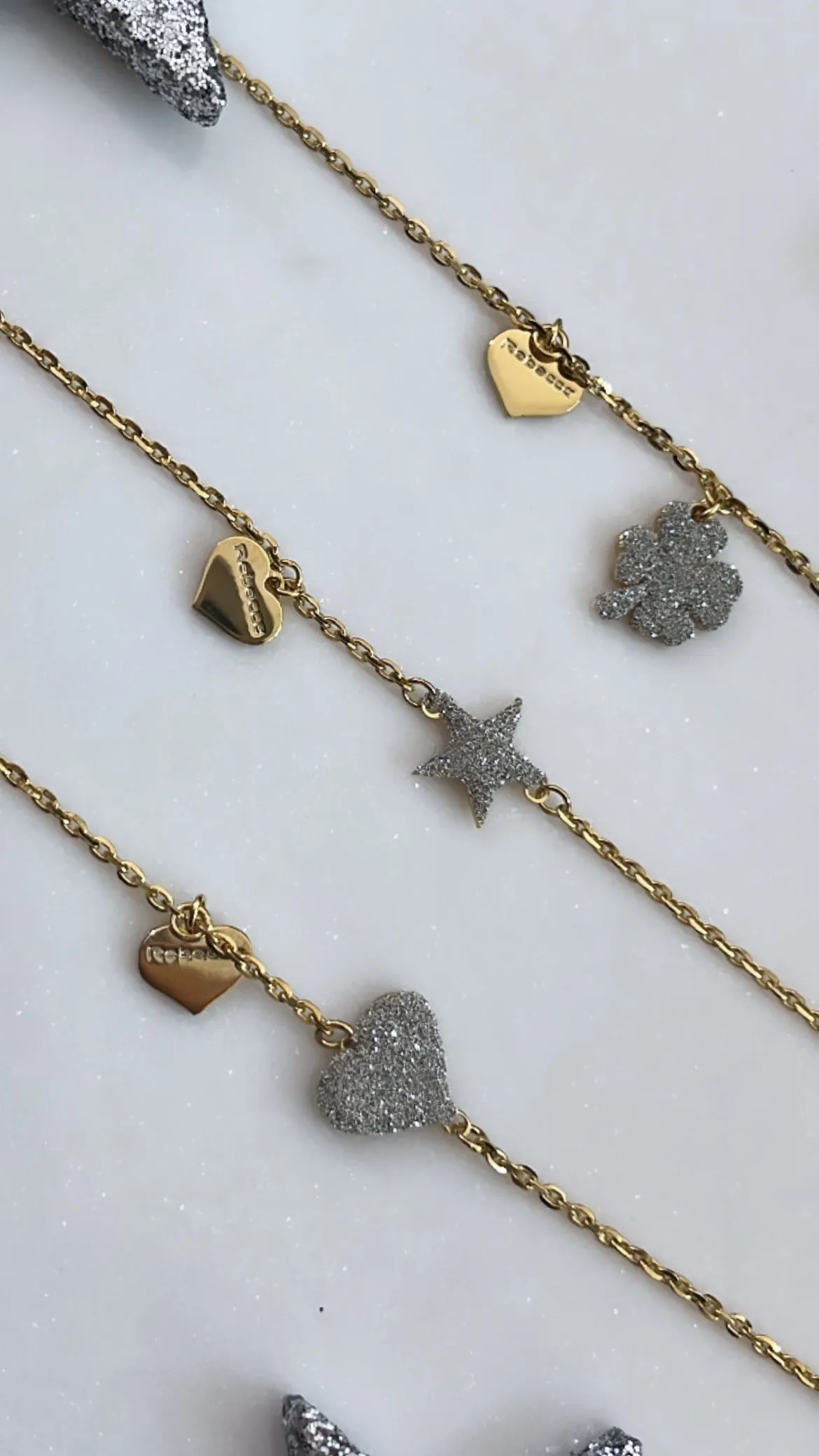 Rebecca Jolie Heart Gold Bracelet