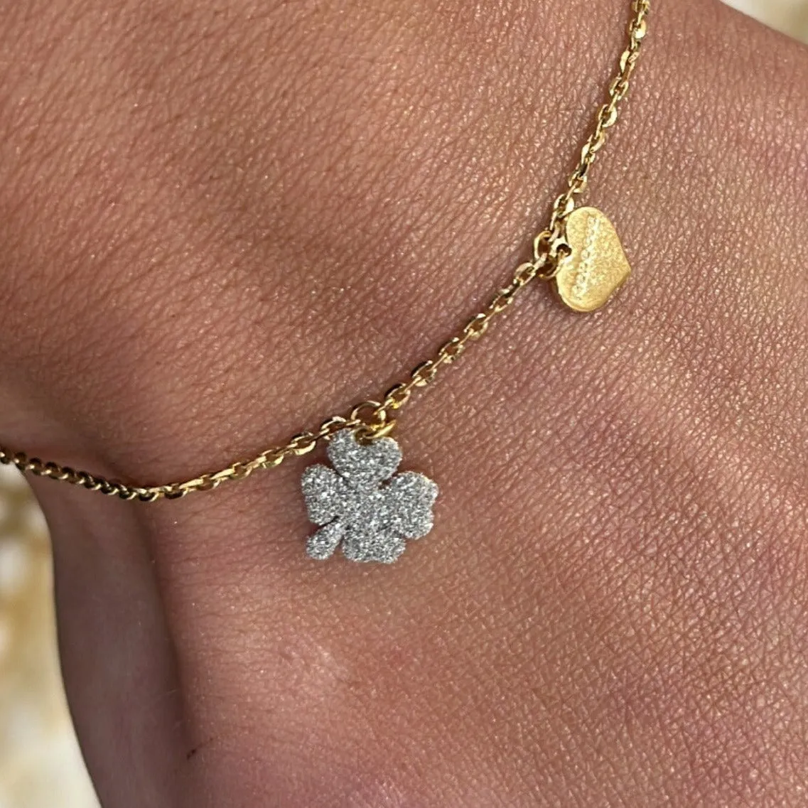 Rebecca Jolie Shamrock Gold Bracelet