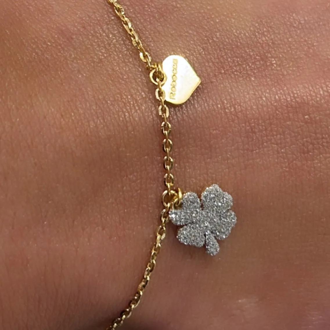 Rebecca Jolie Shamrock Gold Bracelet