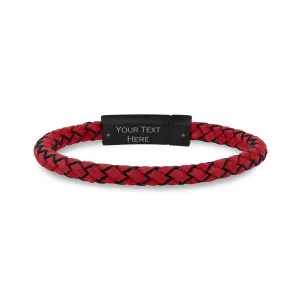 Red Leather Bracelet | 6MM