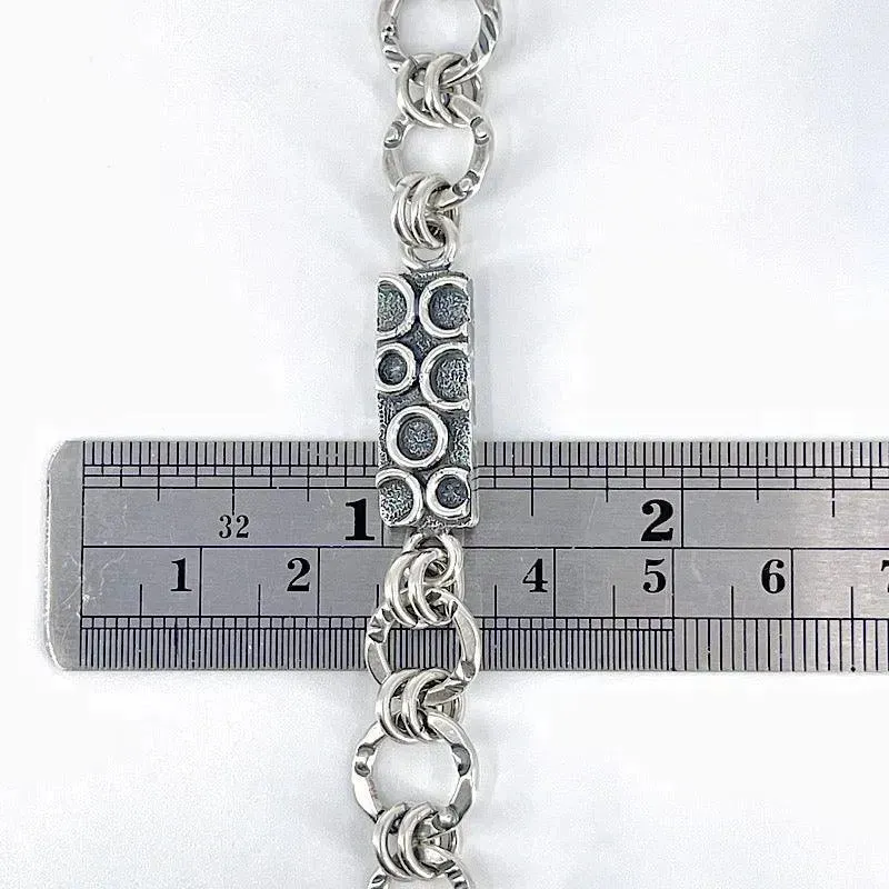 Reversible Sterling Silver and Patina Bracelet